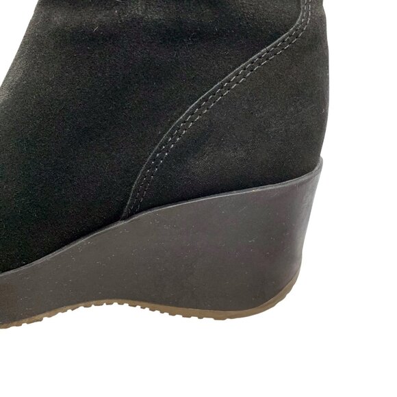 La Canadienne  Orly Black Suede Platform‎ Wedge Waterproof Boots - Picture 6 of 12